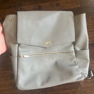 Freshly Picked Gray diaper bag Minimalist Design Gold Hardware